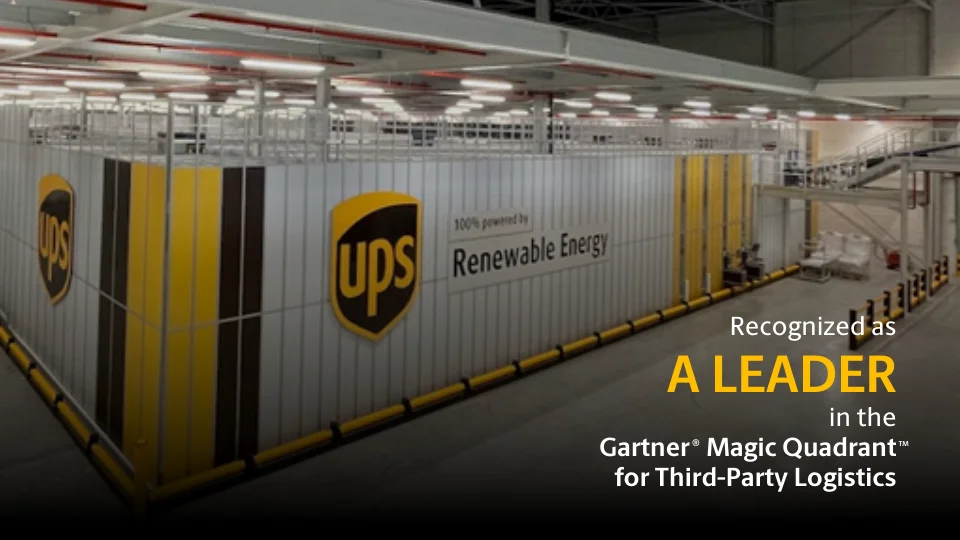 UPS Recognized as A Leader in the Gartner Magic Quadrant for Third-Party Logistics